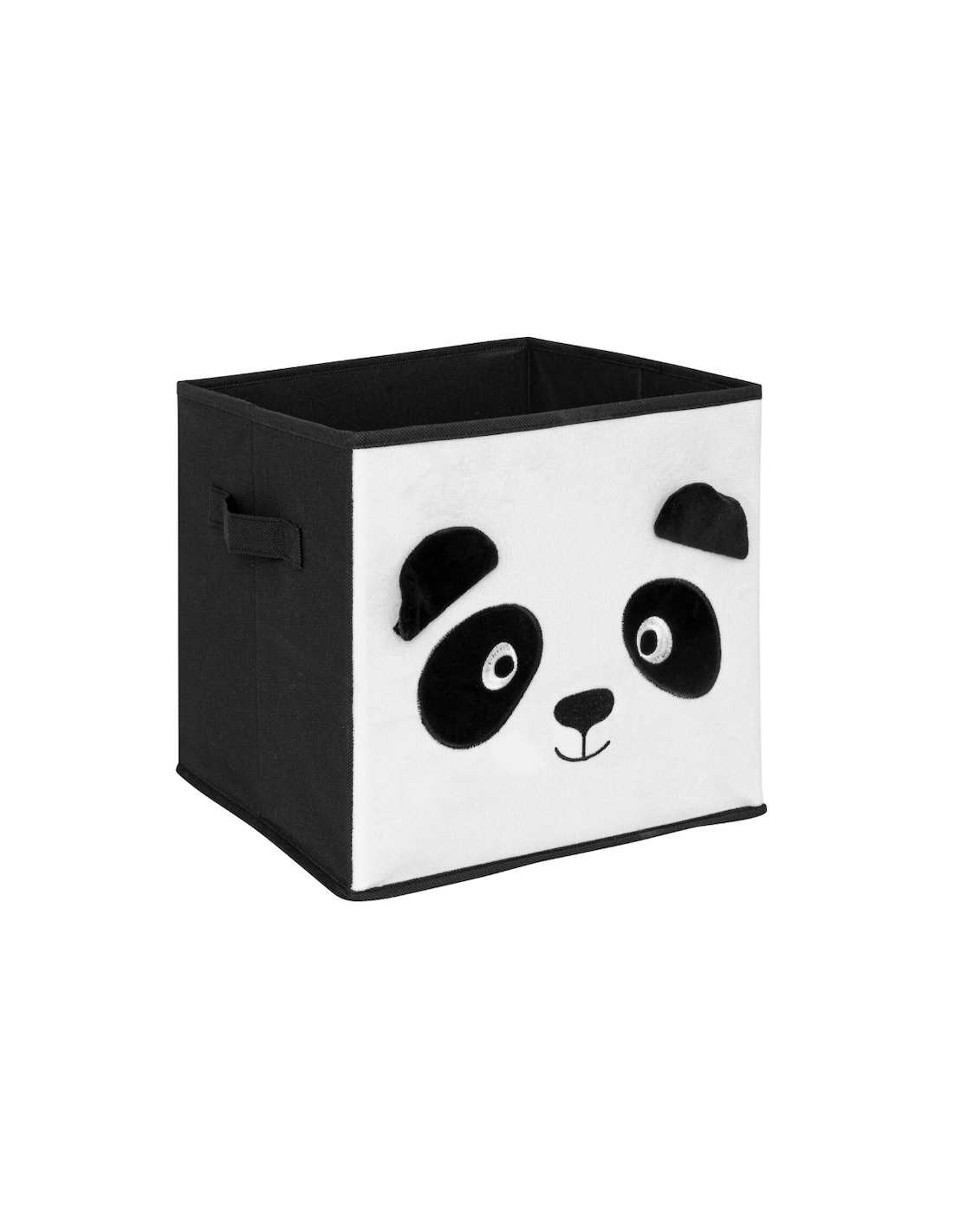 Contenitore per bambini Panda Atmosphera Velluto Bianco/Nero 29x29 cm