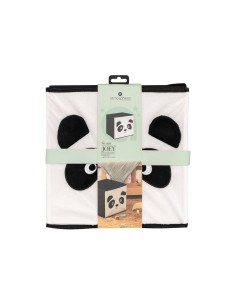 Contenitore per bambini Panda Atmosphera Velluto Bianco/Nero 29x29 cm