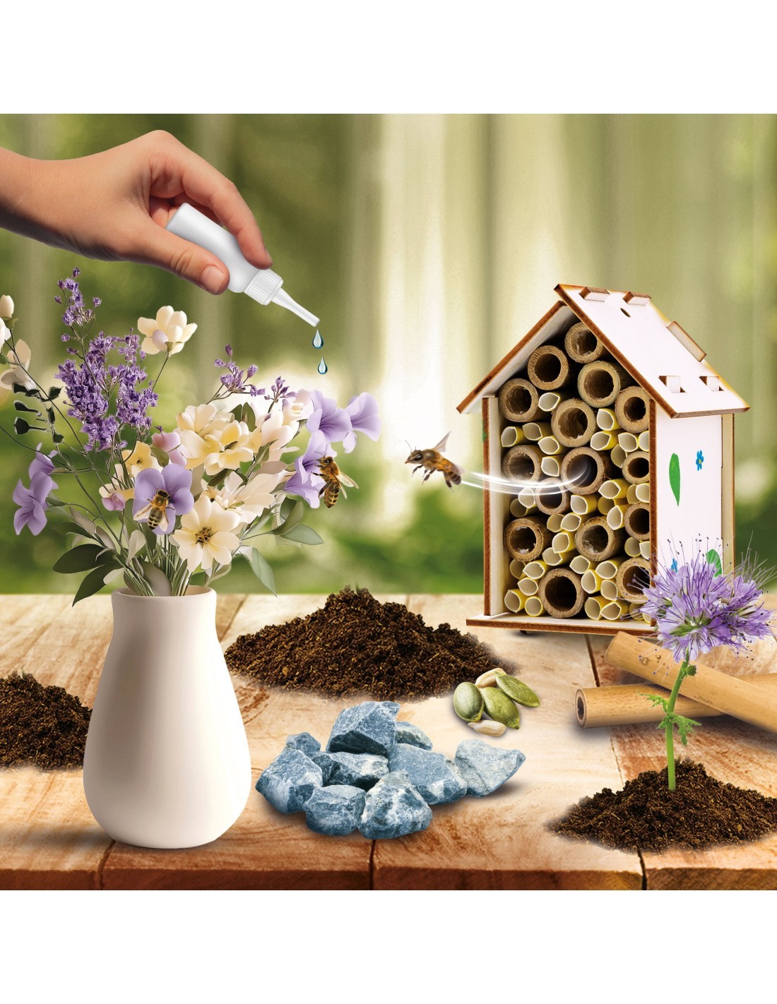 I'M GENIUS LABORATORIO DELLE API, KIT SCIENTIFICO EDUCATIVO