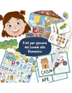MONTESSORI, UN GIOCO AL GIORNO, KIT EDUCATIVO, ATTIVITÀ SETTIMANALI PER BAMBINI