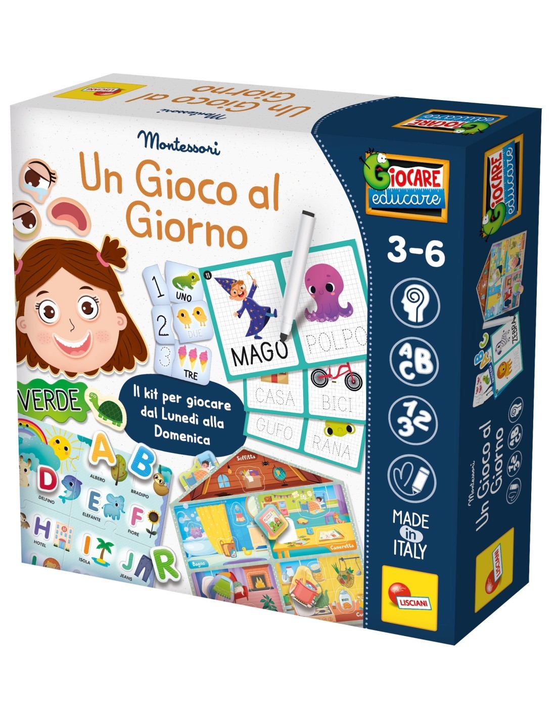 MONTESSORI, UN GIOCO AL GIORNO, KIT EDUCATIVO, ATTIVITÀ SETTIMANALI PER BAMBINI