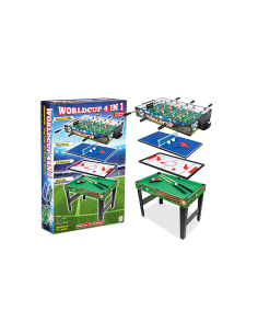 TAVOLO DA GIOCO 4 IN 1 CALCETTO PINGPONG  BILIARDO E HOCKEY CM 96X86X68