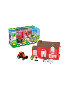 LINEA VERDE - PLAYSET FATTORIA CON TRATTORE E ACCESSORI, GIOCO PER BAMBINI