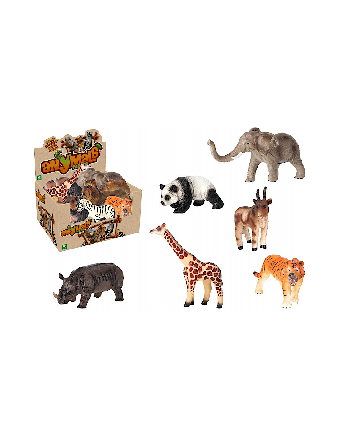 ANIMALS MATES 42643 ANIMALI SAVANA SOFFICI ASSORTITO