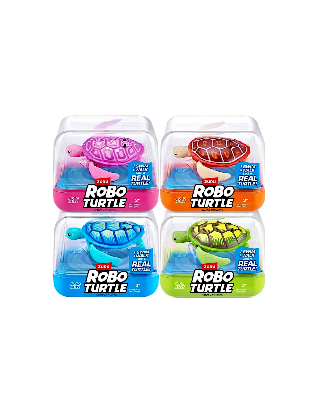 ROBO ALIVE ZUR7192 ROBO TURTLE, TARTARUGHE CHE NUOTANO, ASSORTITO