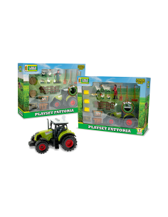 LINEA VERDE - PLAYSET FATTORIA 19PZ CON TRATTORE 2 MODELLI ASSORTITO GIOCO RAGAZZI