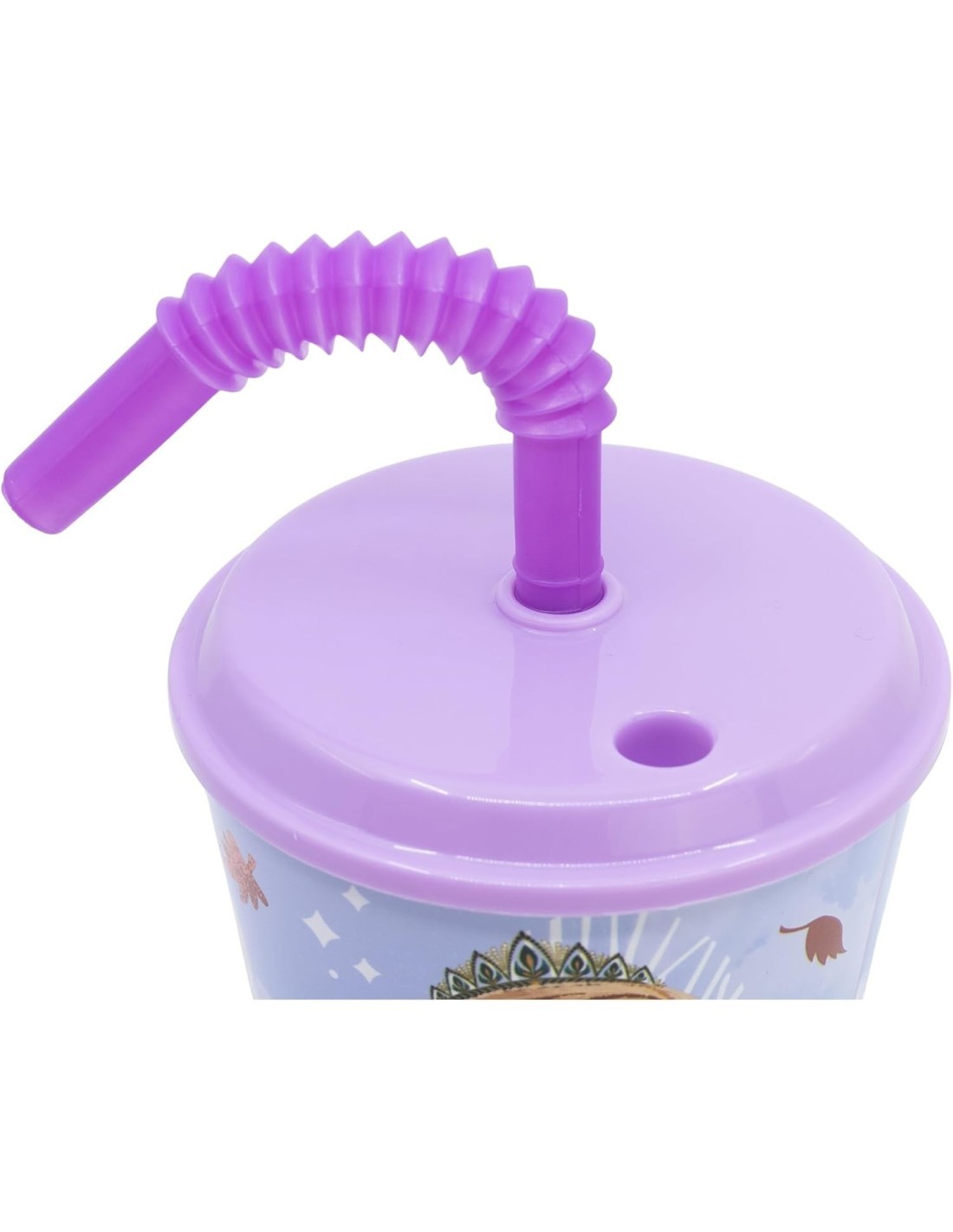 BICCHIERE 430ML FROZEN CON COPERCHIO E CANNUCCIA, PER BAMBINI