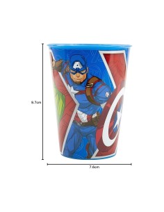 BICCHIERE  IN PLASTICA 260ML, AVENGERS, SUPEREROI, PER BAMBINI