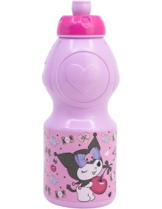 BORRACCIA IN PLASTICA ROSA 400MLKUROMY RIUTILIZZABILE, PER BAMBINI