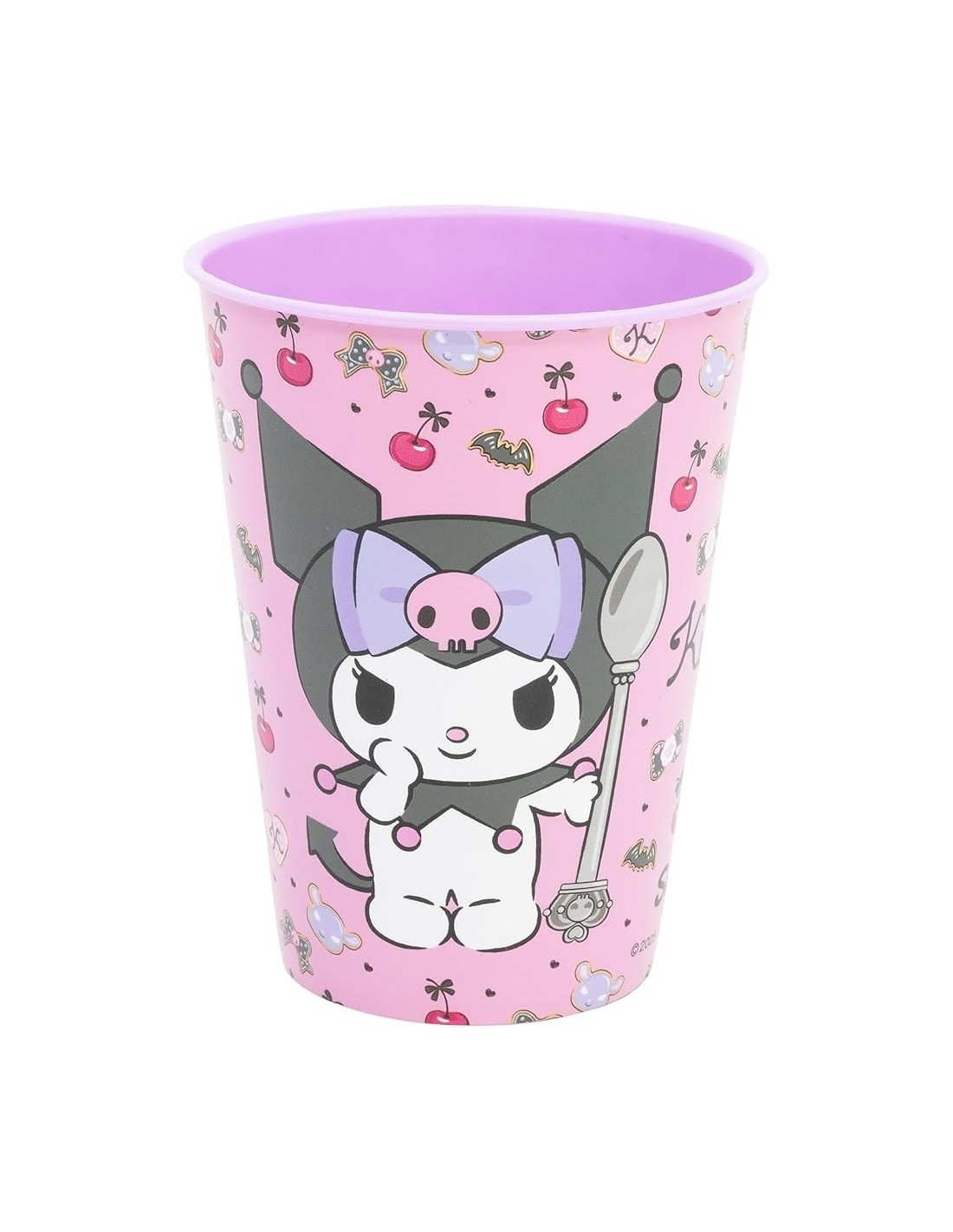 BICCHIERE 260ML IN PLASTICA ROSA RIUTILIZZABILE KUROMI