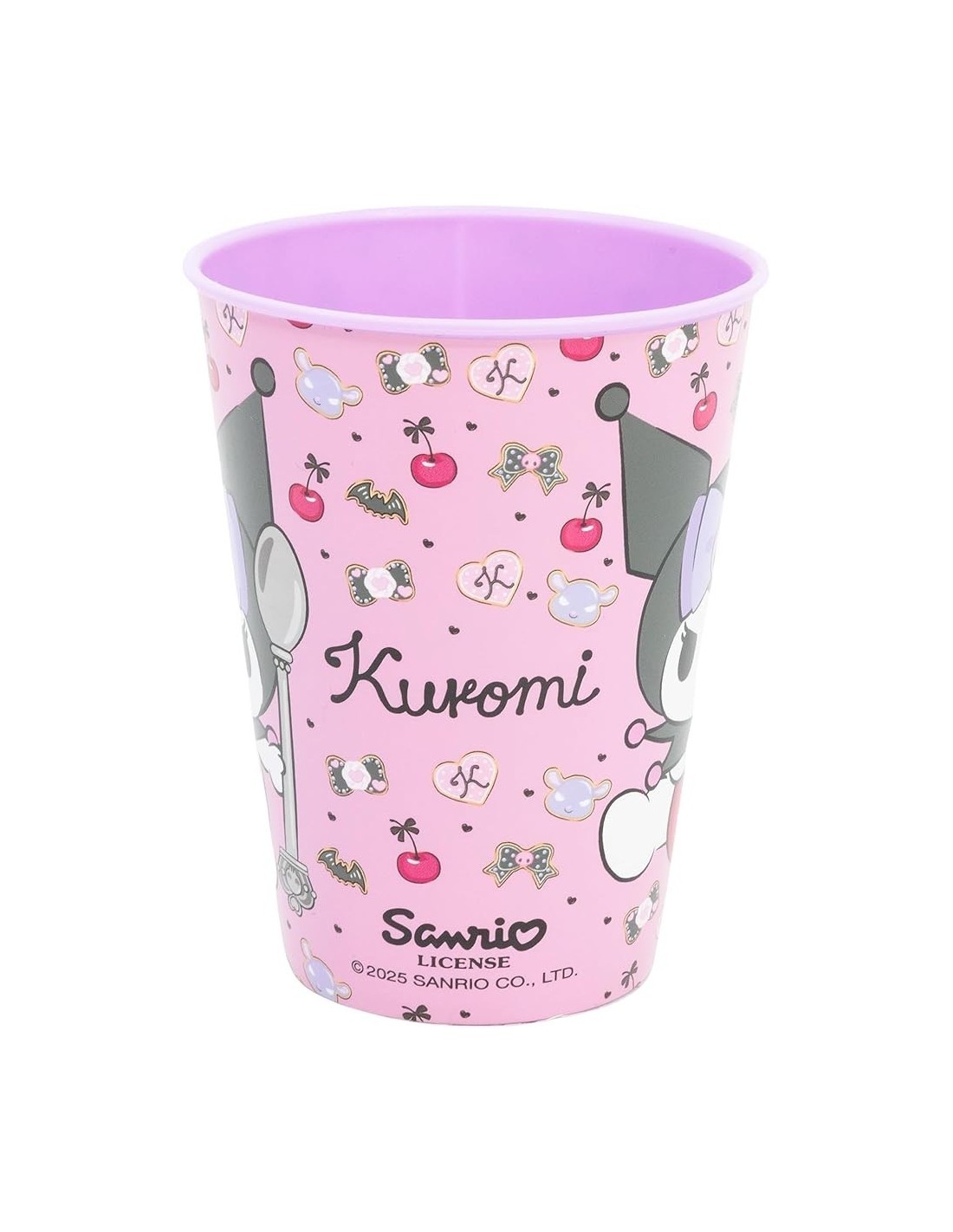 BICCHIERE 260ML IN PLASTICA ROSA RIUTILIZZABILE KUROMI