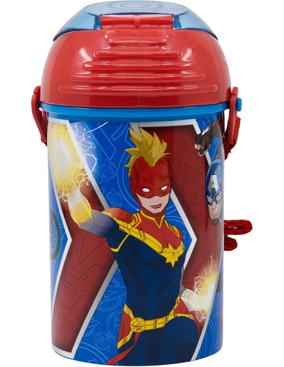 BORRACCIA POP-UP 450ML CON TRACOLLA, AVENGERS, PER BAMBINI