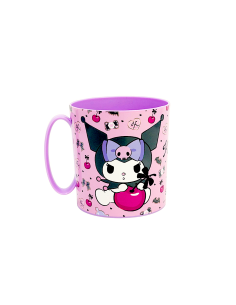 TAZZA MUG 350ML KUROMI IN PLASTICA RIUTILIZZABILE ROSA, PER BAMBINI