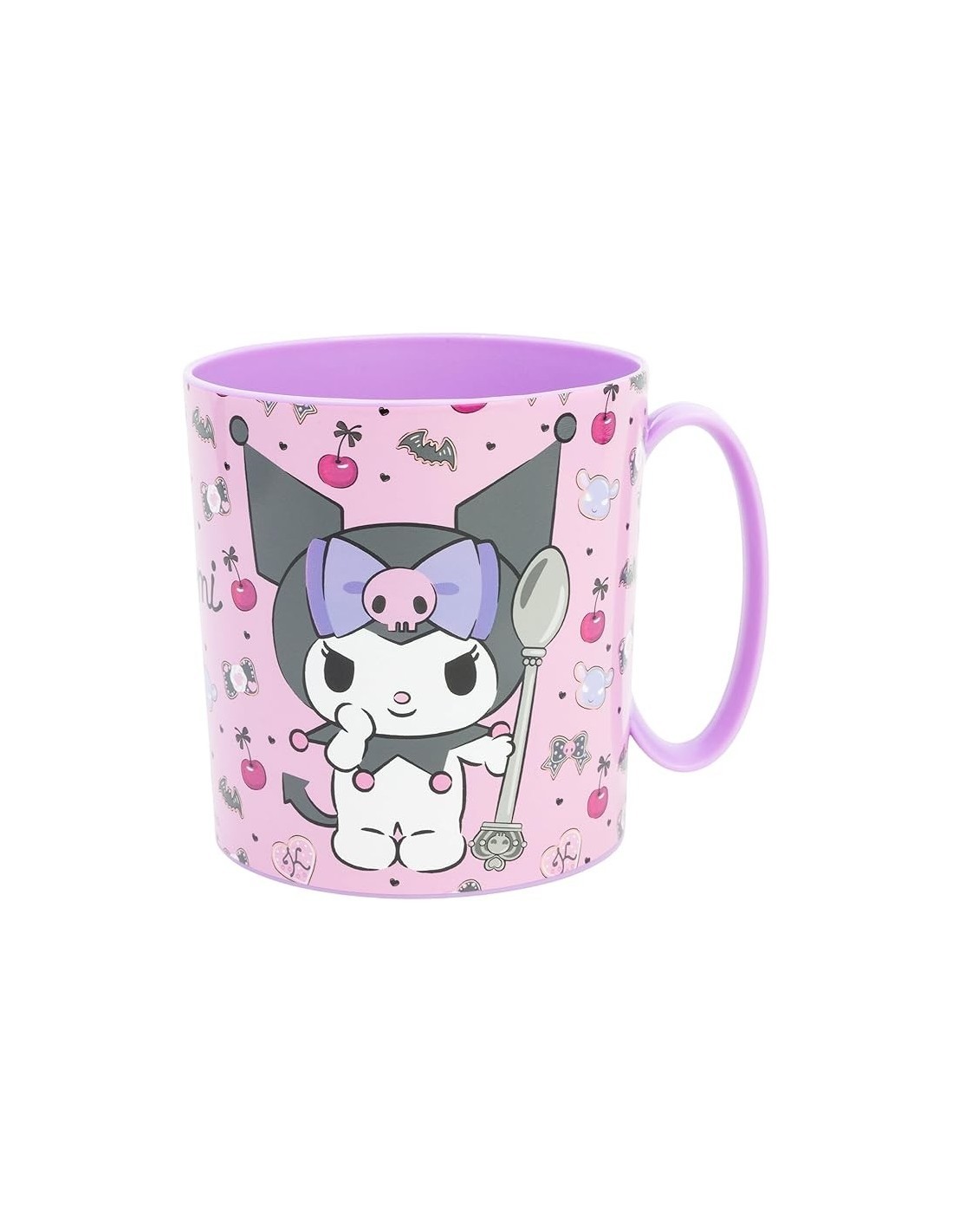 TAZZA MUG 350ML KUROMI IN PLASTICA RIUTILIZZABILE ROSA, PER BAMBINI