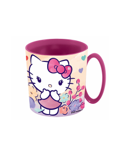 TAZZA MUG 350ML IN PLASTICA ROSA HELLO KITTY, PER BAMBINI