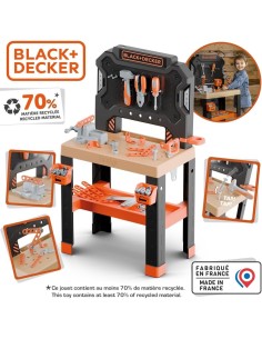 BLACK DECKER  BANCO LAVARO CON ACCESSORI 57X36X88CM, GIOCATTOLO D’ IMITAZIONE