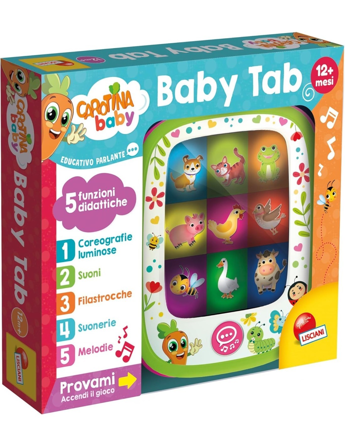 CAROTINA BABY TAB, TABLET EDUCATIVO, GIOCO INTERATTIVO, BAMBINI