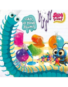 SLUMI SCIENCE SQUISH BALLS, KIT CREATIVO FAI DA TE, PALLINE ANTI-STRESS, SLIME, DECORAZIONI, 27,5X27,5X7 CM
