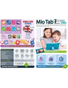 MIO TAB 7 SUPER PRO, TABLET EDUCATIVO, SCHERMO 7″, 32 GB, 4 GB RAM, ANDROID, BUMPER SILICONE