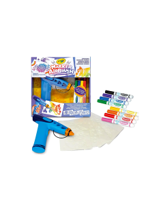 CRAYOLA Marker Airbrush – Aerografo Creativo per Bambini con 8 Pennarelli Lavabili e 5 Stencil – Giocattolo Educativo