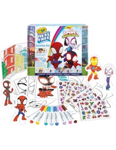 CRAYOLA, COLOR WONDER, ACTIVITY SET, SPIDEY, 40+ PEZZI, PAGINE DA COLORARE, PENNARELLI SENZA MACCHIA, ADESIVI, PERSONAGGI POP-UP 2