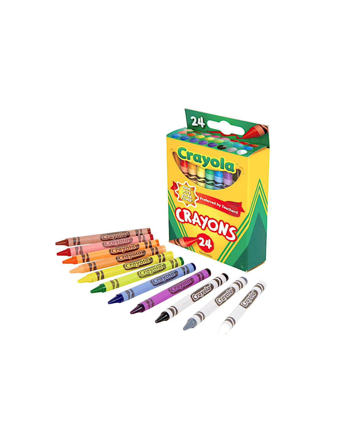 CRAYOLA, 24 PASTELLI A CERA, CRAYON, CONFEZIONE DA 24 PEZZI, 24 COLORI ASSORTITI, SCUOLA, TEMPO LIBERO