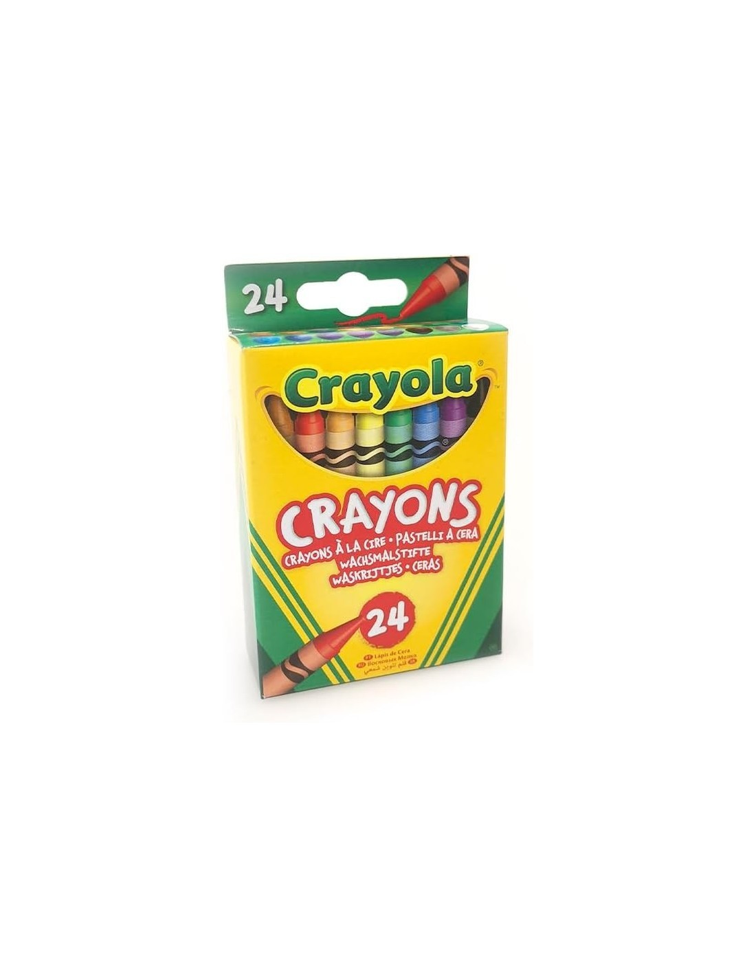 CRAYOLA, 24 PASTELLI A CERA, CRAYON, CONFEZIONE DA 24 PEZZI, 24 COLORI ASSORTITI, SCUOLA, TEMPO LIBERO