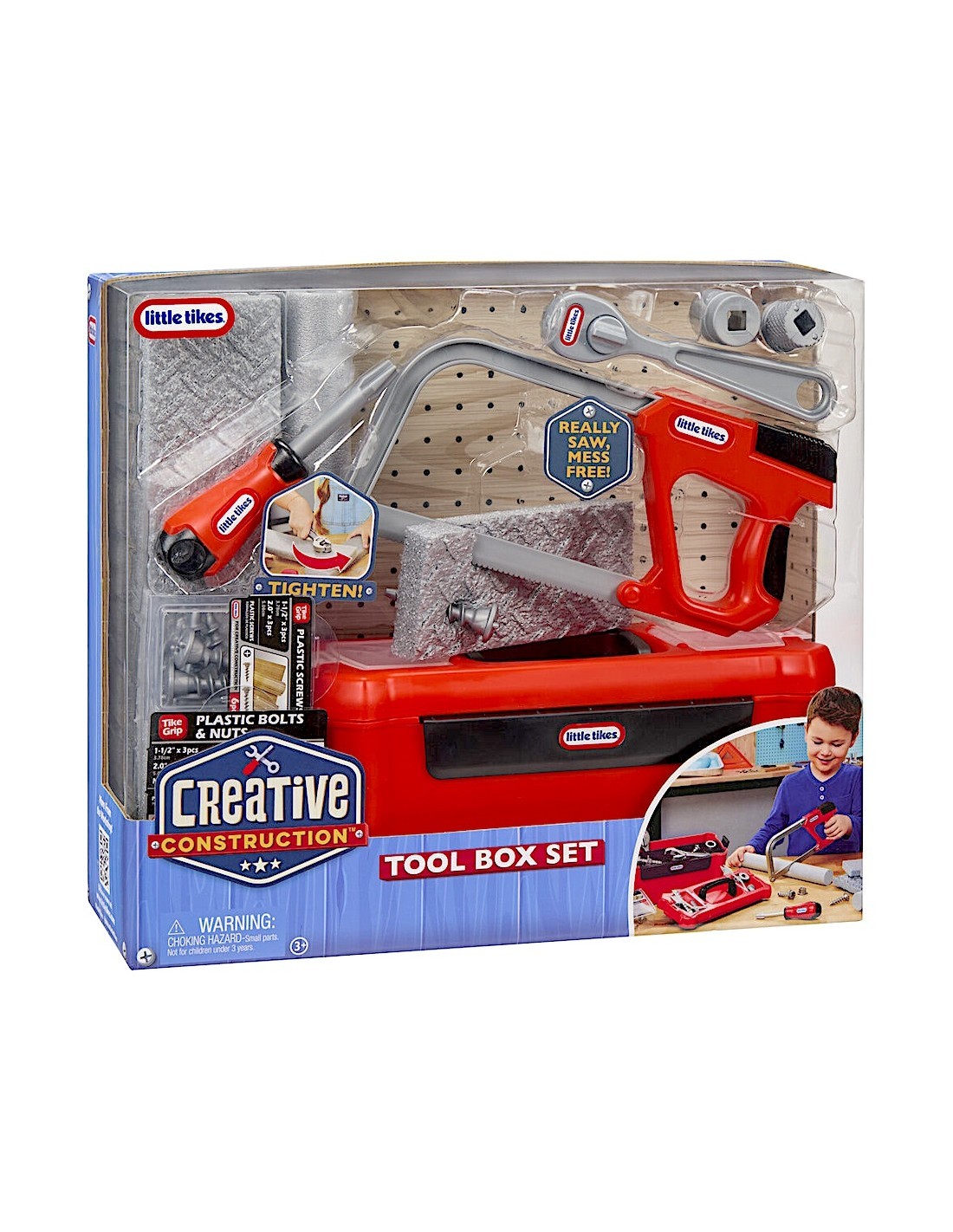 LITTLE TIKES SET CASSETTA DEGLI ATTREZZI, GIOCO EDUCATIVO, ATTREZZI GIOCATTOLO, BAMBINI 3+