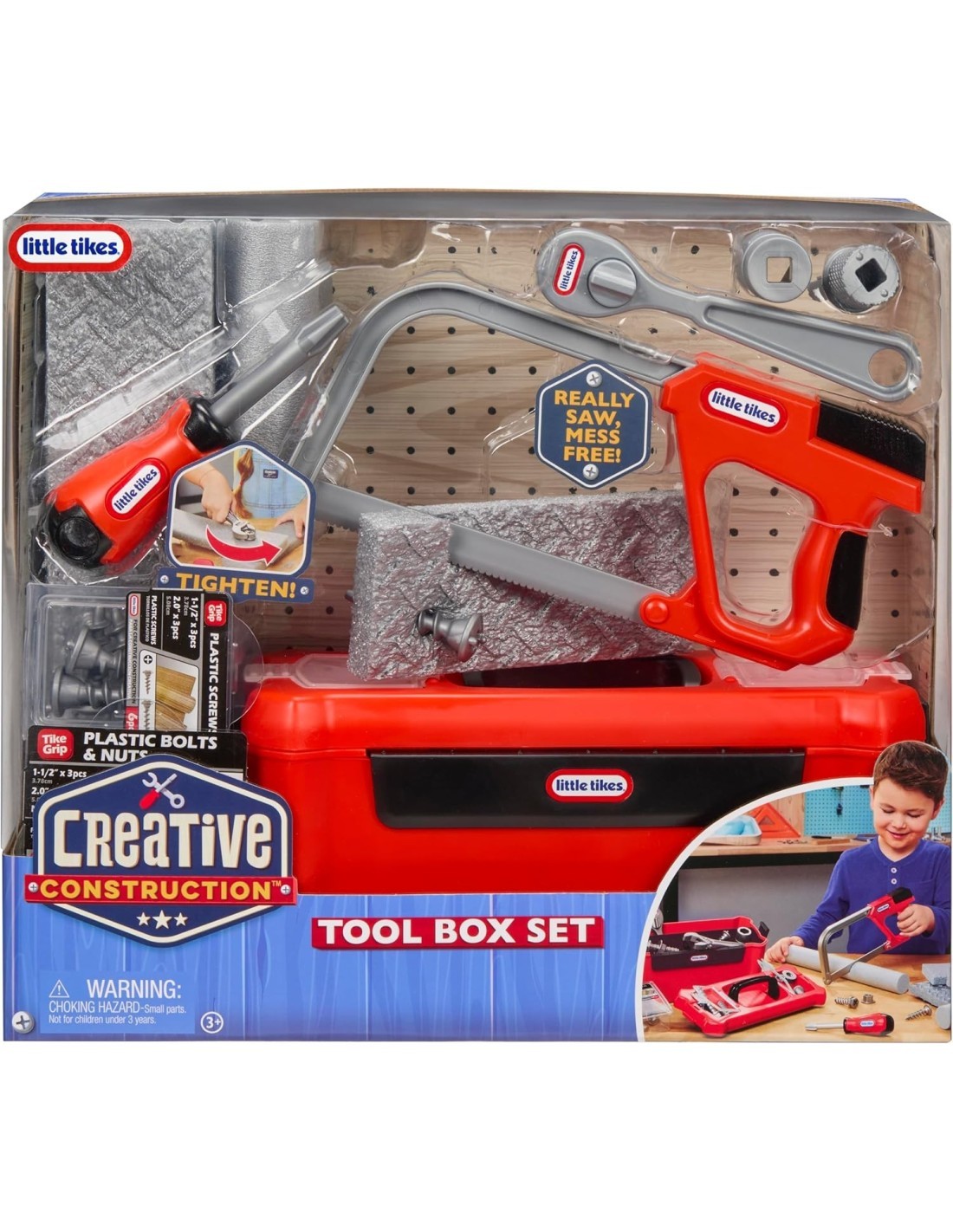 LITTLE TIKES SET CASSETTA DEGLI ATTREZZI, GIOCO EDUCATIVO, ATTREZZI GIOCATTOLO, BAMBINI 3+