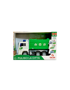 CAMION RIFIUTI  LUCI E SUONI, SCALA 1:16, VEICOLO GIOCATTOLO REALISTICO