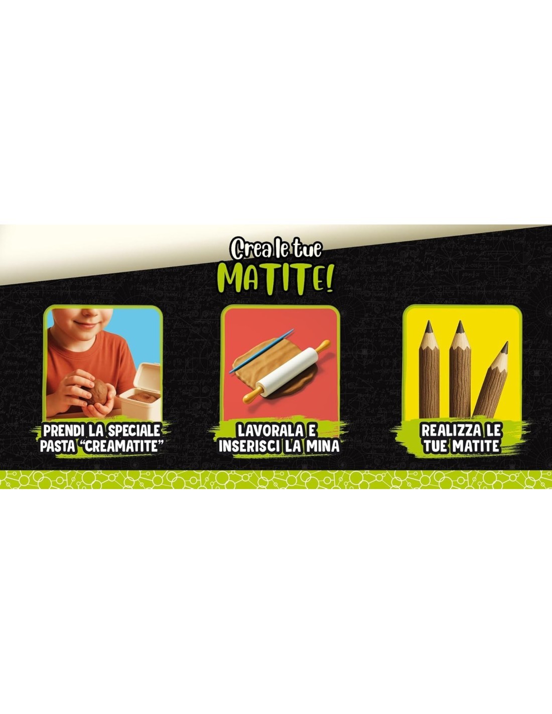 I'M GENIUS, LABORATORIO DELLE MATITE, GIOCO EDUCATIVO CREATIVO BAMBINI 5+ ANNI