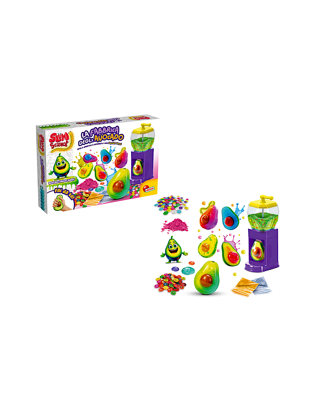 SLIMI SCIENCE 113996 LA FABBRICA DEGLI AVOCADO, KIT CREATIVO, AVOCADO SQUISH, GIOCO MANUALE