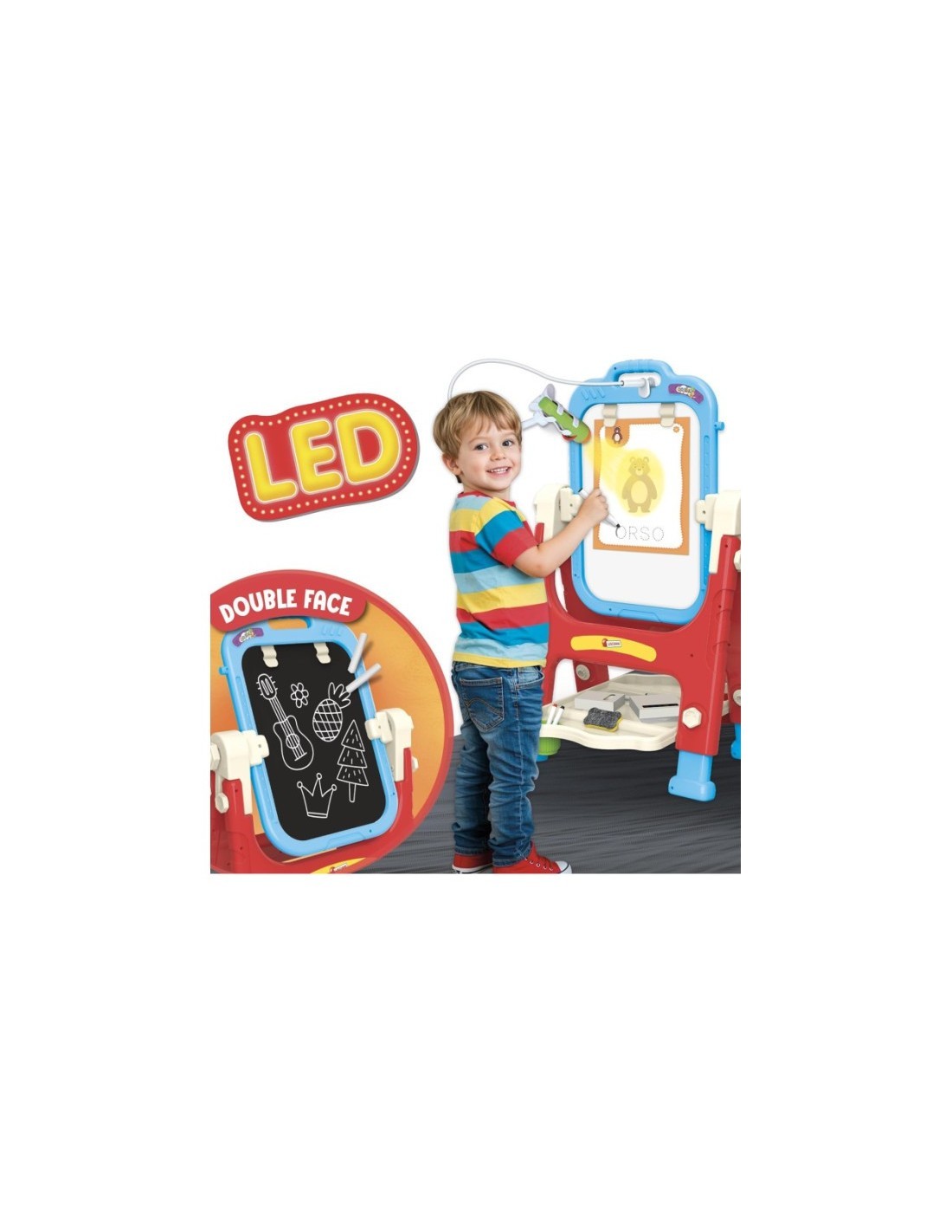 CAROTINA LAVAGNA CON PROIETTORE LED, GIOCO EDUCATIVO