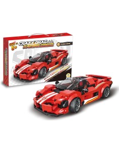 COSTRUZIONI RACING CAR 365PZ CLICK CLACK, MACCHINA ROSSA DA COSTRUIRE 2