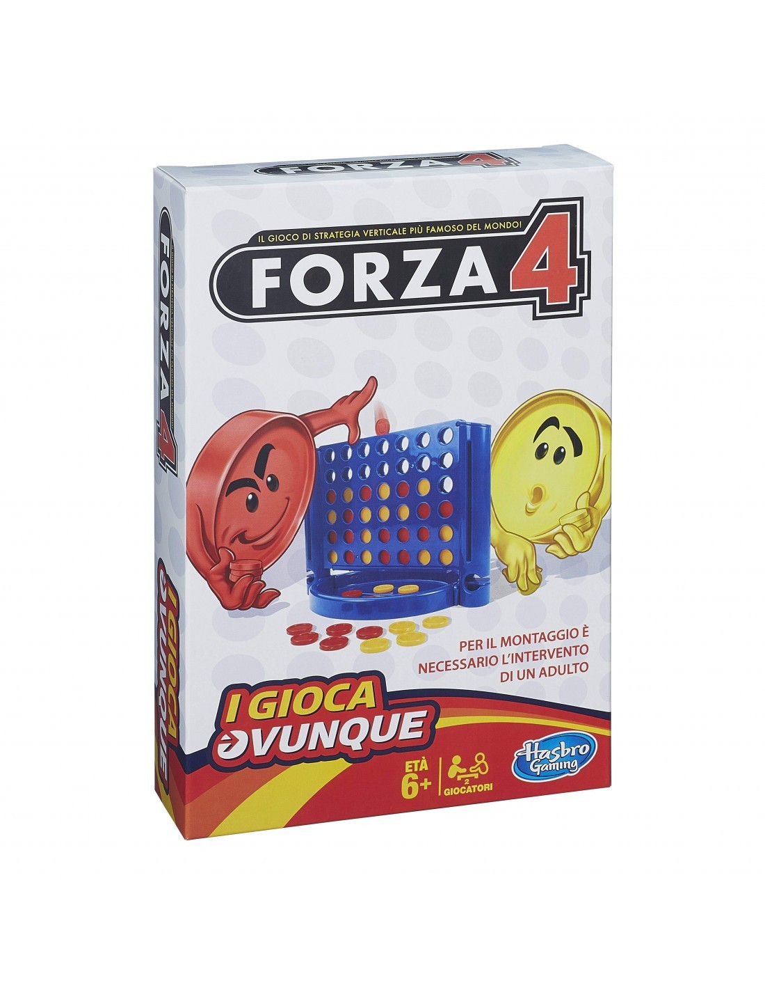 GIOCO IN SCATOLA FORZA 4 TRAVEL B1000103 HASBRO su TreG Ingrosso