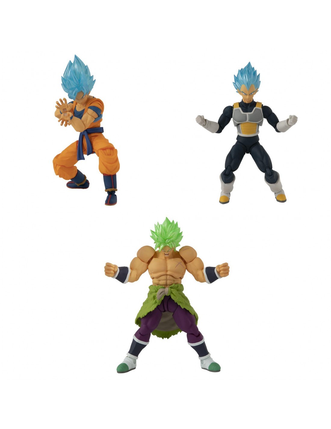 Bandai Dragon Ball 12 cm, modelli assortiti, Super Sayan Blue Goku, Super Sayan Blue Vegeta, Broly,