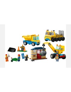 CITY 60391 CAMION DA CANTIERE E GRU CON PALLA DA DEMOLIZIONE su Tre... 2