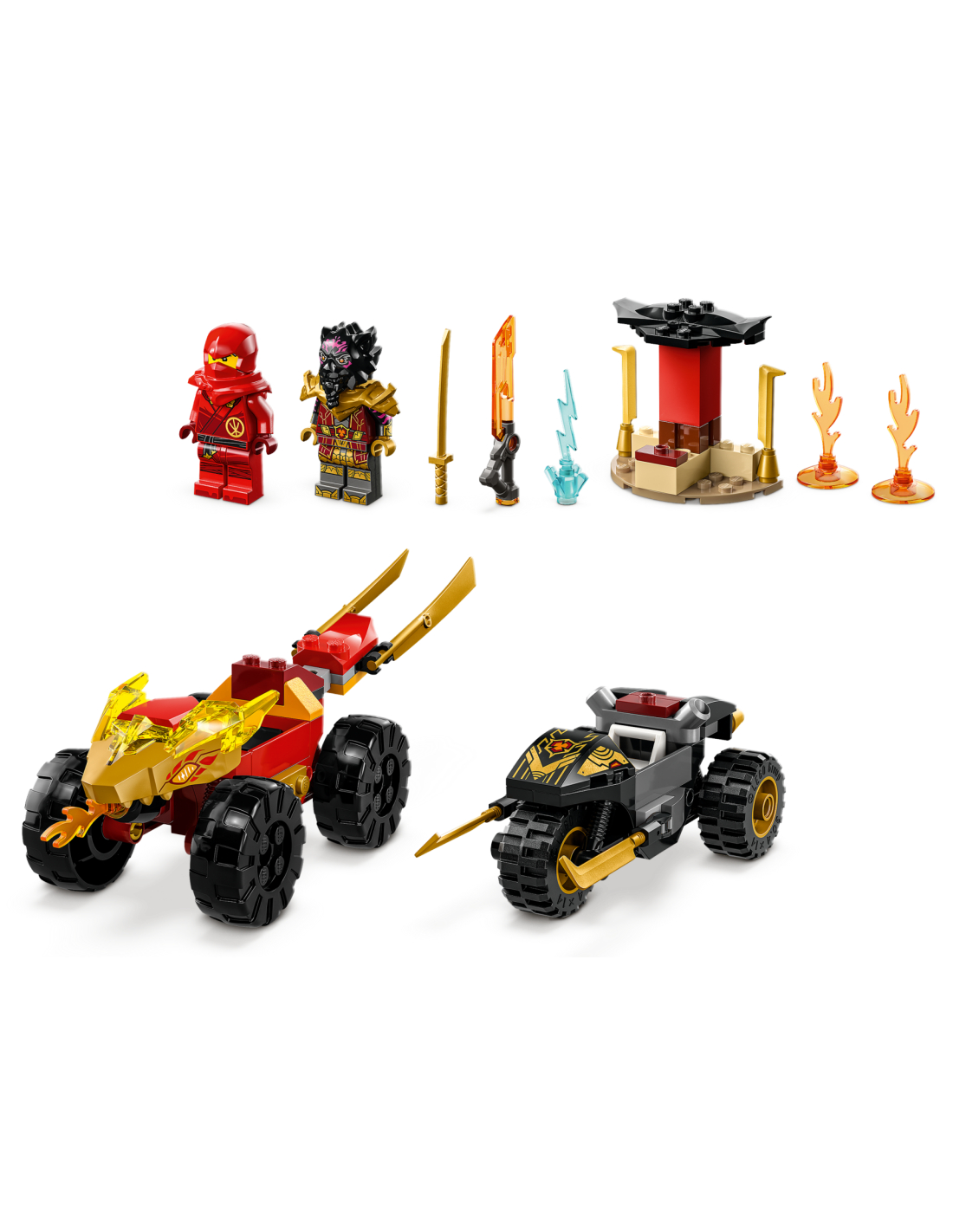 NINJAGO 71789 BATTAGLIA SU AUTO E MOTO DI KAI E RAS su TreG Ingrosso