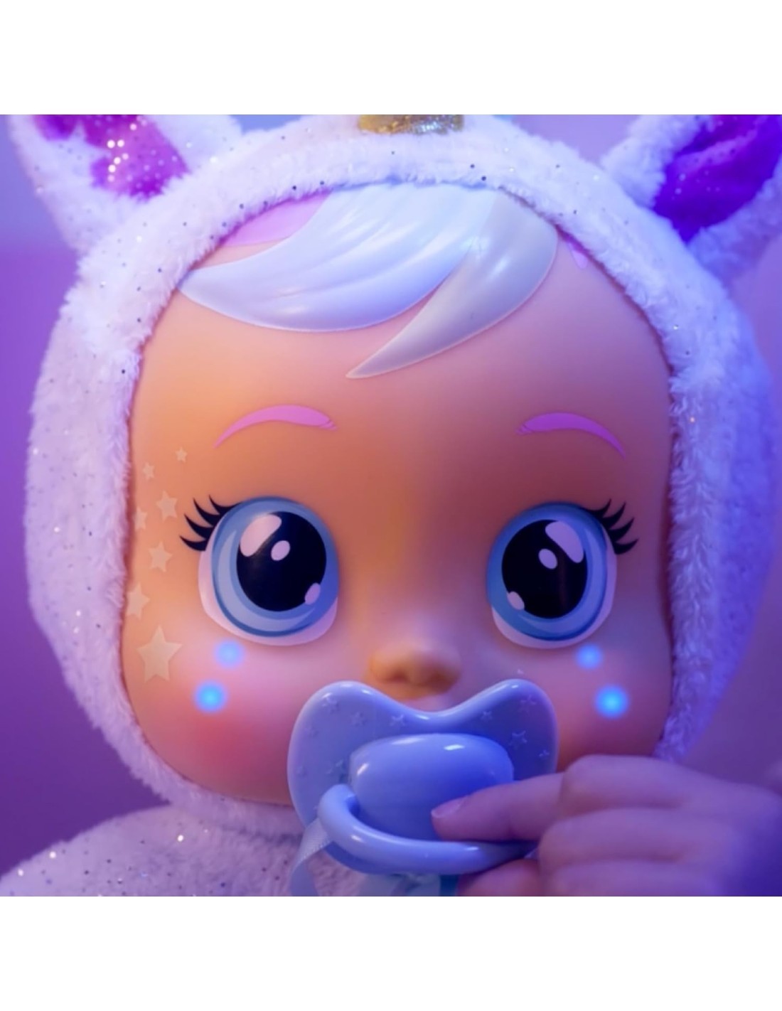 Cry Babies Goodnight Dreamy, Bambola Interattiva con Luce Notturna e Ninne Nanne, Giocattolo per Bambini dai 18 Mesi in Su