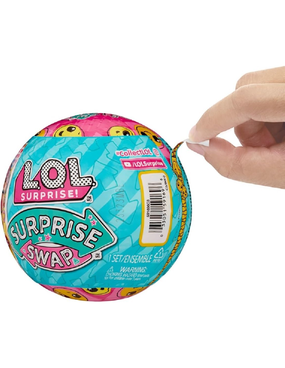 L.O.L. Surprise! Swap Tots, Bambola da Collezione, 2 Look in Uno, Sorprese d’Acqua, 3+ Anni