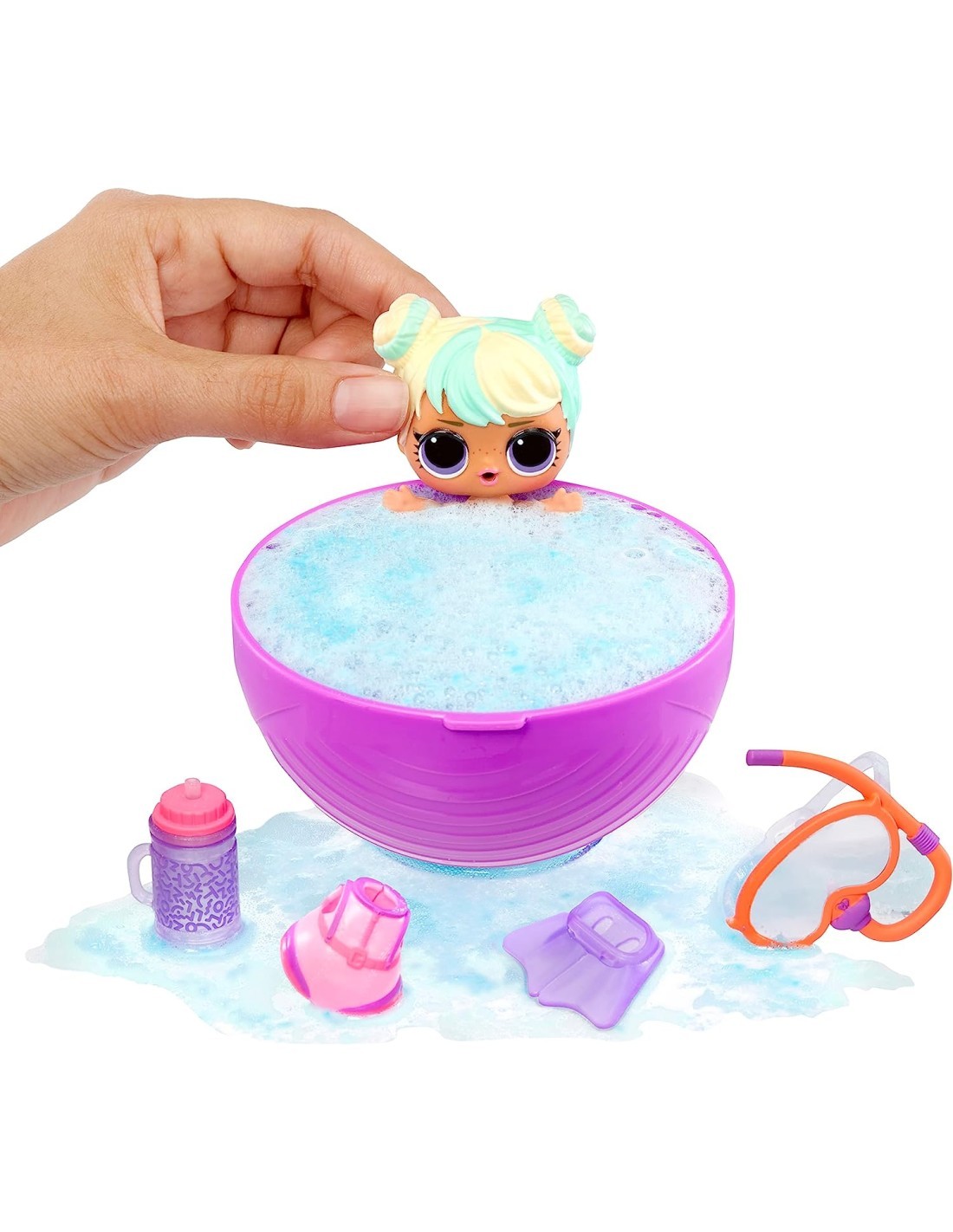 LOL Surprise Bubble Surprise, bambole da collezione, assortimento casuale, sorprese e accessori, schiuma glitterata, Età 4+