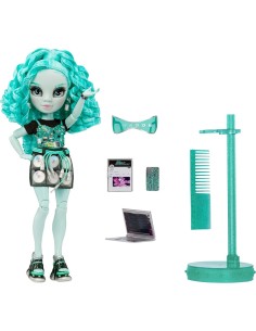Rainbow High Shadow High Serie 3 - Berrie Skies, Bambola Fashion Verde con Vestito alla Moda e Oltre 10 Accessori, Articolata
