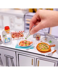 Mga Miniverse - Mini Food Diner Serie 2, Gioco di Resina in Palla a Sorpresa, Accessori Cucina, Collezionabile, Luce UV