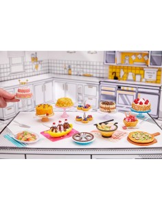 Mga Miniverse - Mini Food Diner Serie 2, Gioco di Resina in Palla a Sorpresa, Accessori Cucina, Collezionabile, Luce UV