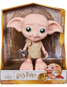 Wizarding World, Harry Potter, Bambola Interattiva Magical Dobby da 21,6 cm con Suoni, Frasi e Calzino - 6 Anni +
