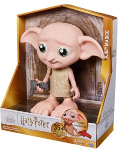 Wizarding World, Harry Potter, Bambola Interattiva Magical Dobby da 21,6 cm con Suoni, Frasi e Calzino - 6 Anni +