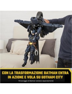 Batcycle 2 in 1 Batman Adventures - Veicolo Trasformabile per Action Figure DC Comics da 30 cm, SPIN MASTER
