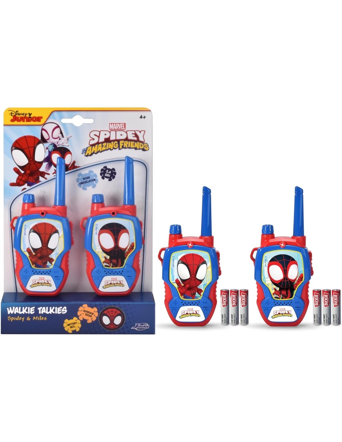 WALKIE-TALKIE SPIDEY COPPIA, GIOCO PER BAMBINI, COMUNICAZIONE A DISTANZA, MARVEL
