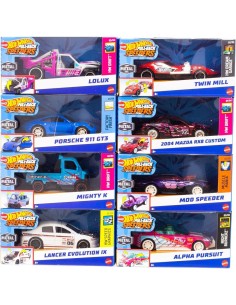 HOT WHEELS BOLIDE A RETROCARICA, VEICOLO SCALA 1:43, MODELLI ASSORTITI CON PARTI APRIBILI