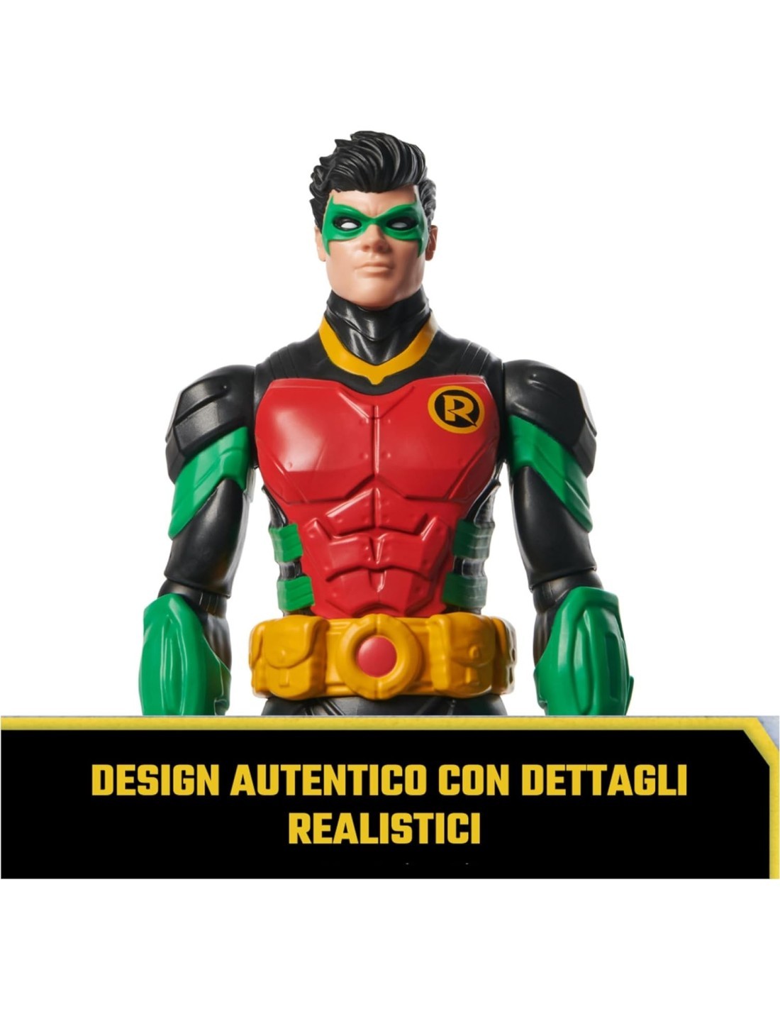 Action Figure Robin, DC Comics, alta 30 cm, con 11 punti di articolazione, giocattolo per bambini, 3+ anni